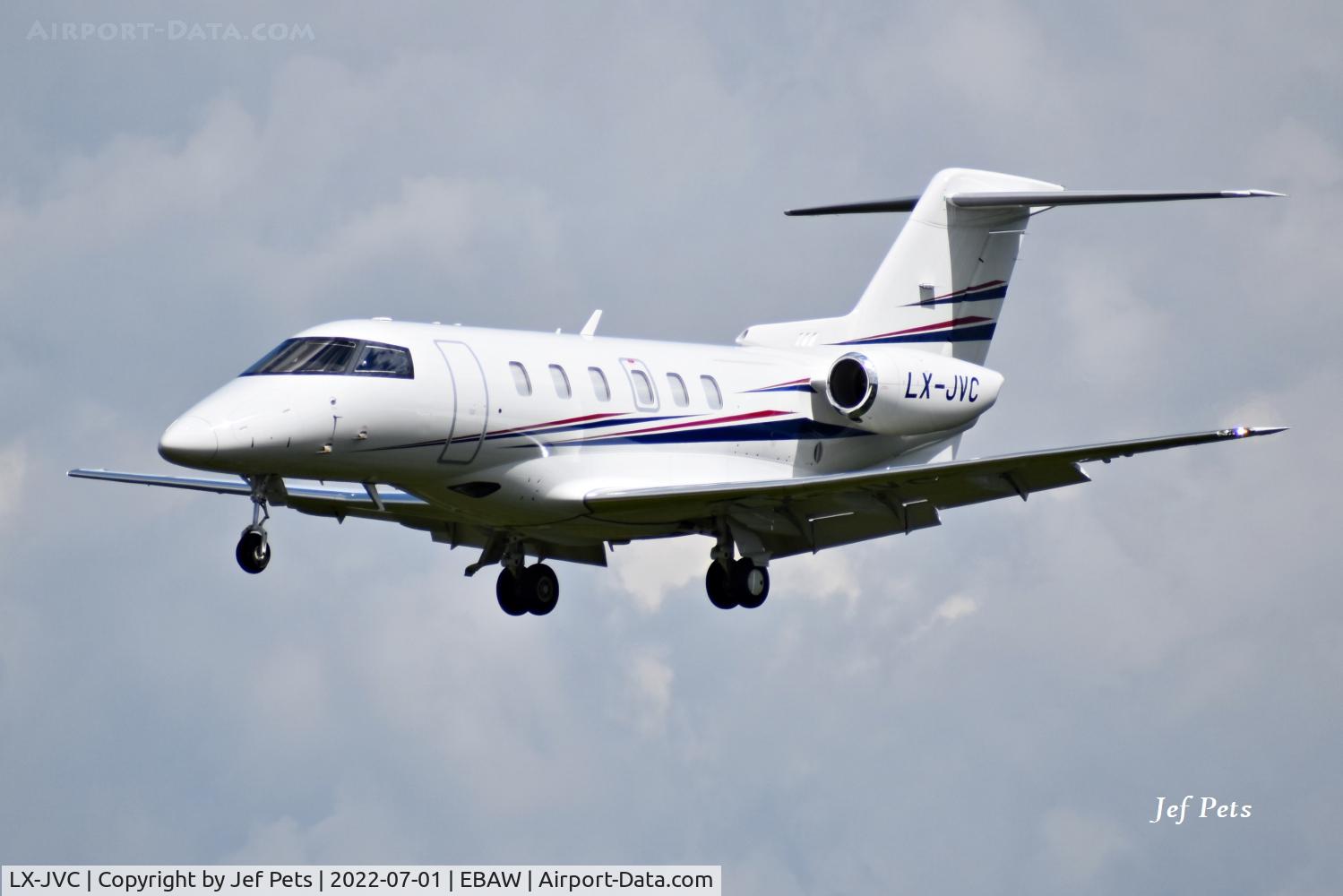 LX-JVC, 2019 Pilatus PC-24 C/N 142, Landing at Antwerp Airport.