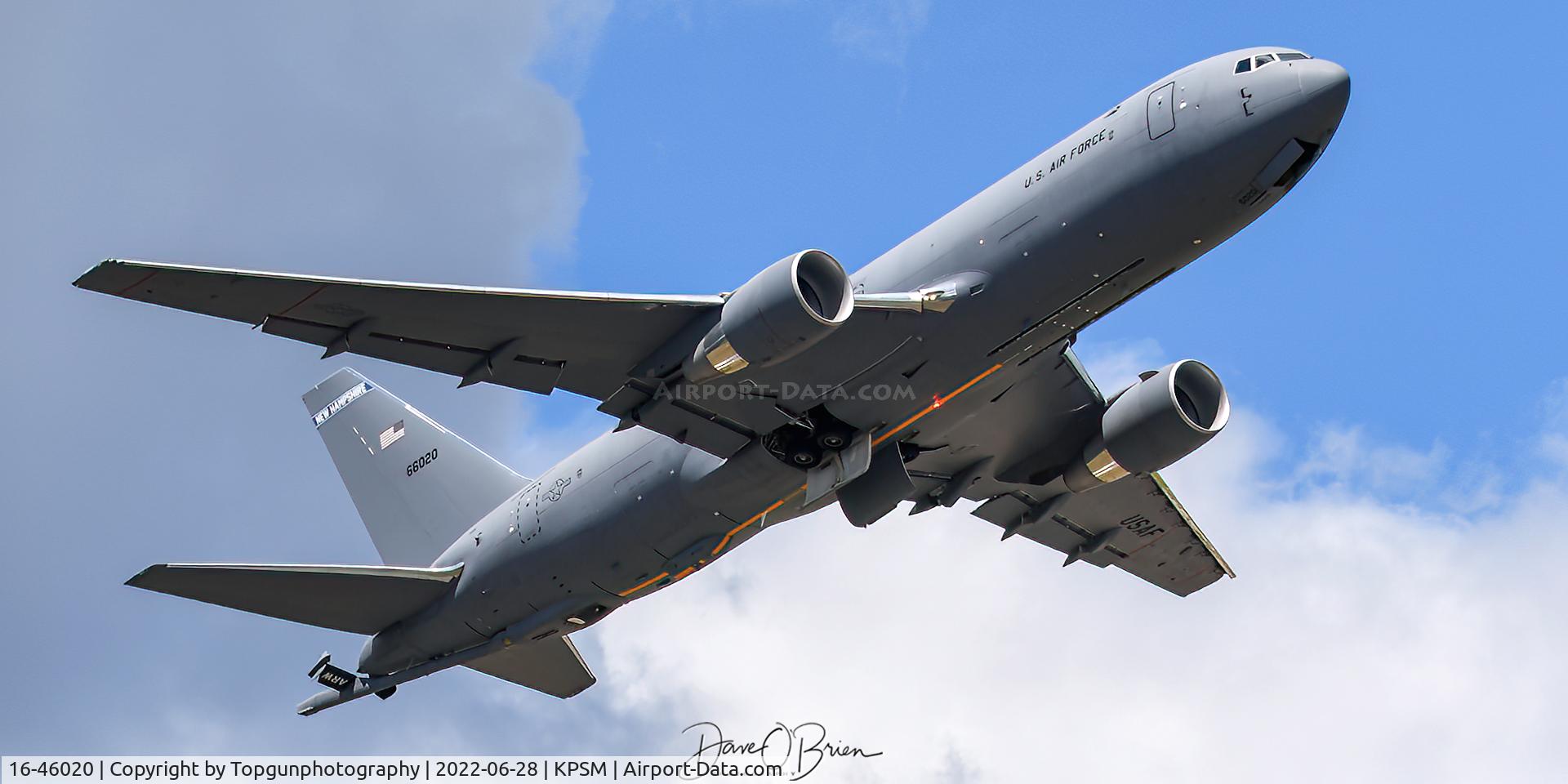 16-46020, 2016 Boeing KC-46A Pegasus (767-2LKC) C/N 34137, CABAL22 departs RW16