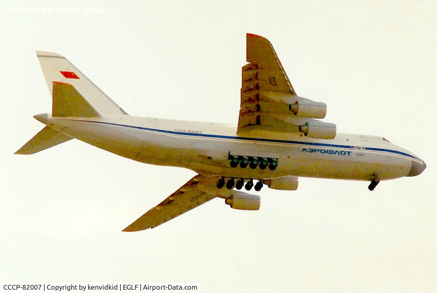 CCCP-82007, 1988 Antonov An-124-100 Ruslan C/N 19530501005, At the 1988 Farnborough International Air Show.