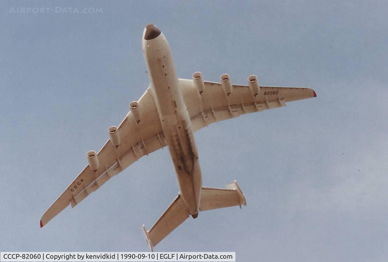 CCCP-82060, 1988 Antonov An-225 Mriya C/N 19530503763, At the 1990 Farnborough International Air Show.