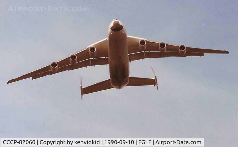 CCCP-82060, 1988 Antonov An-225 Mriya C/N 19530503763, At the 1990 Farnborough International Air Show.