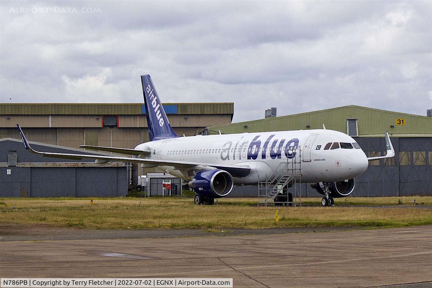 N786PB, 2009 Airbus A320-214 C/N 3974, At East Midlands Airport