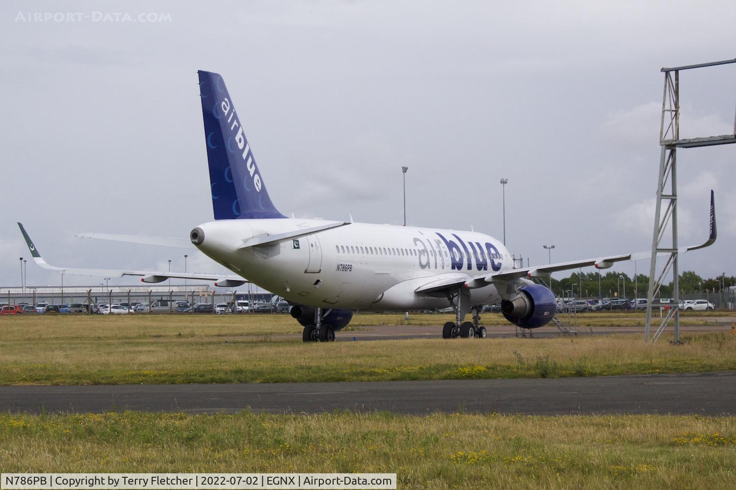 N786PB, 2009 Airbus A320-214 C/N 3974, At East Midlands Airport