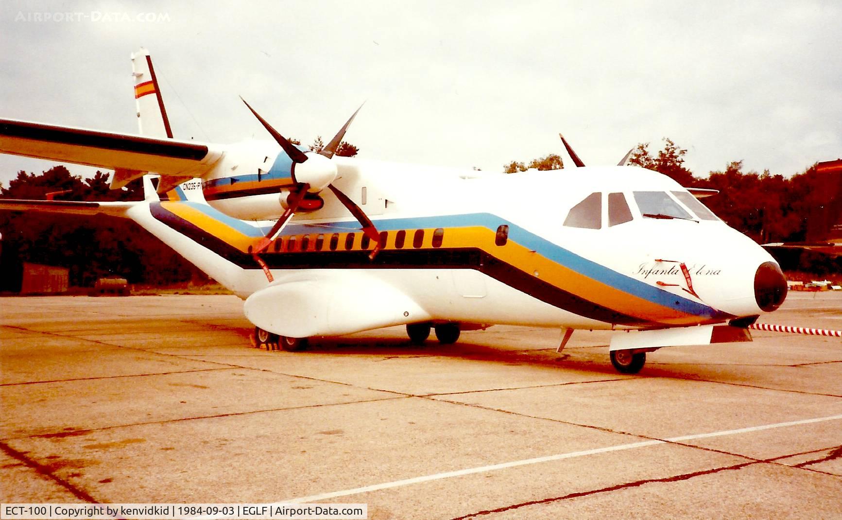 ECT-100, 1983 Casa CN-235-10 C/N P1, At the 1984 Farnborough International Air Show.