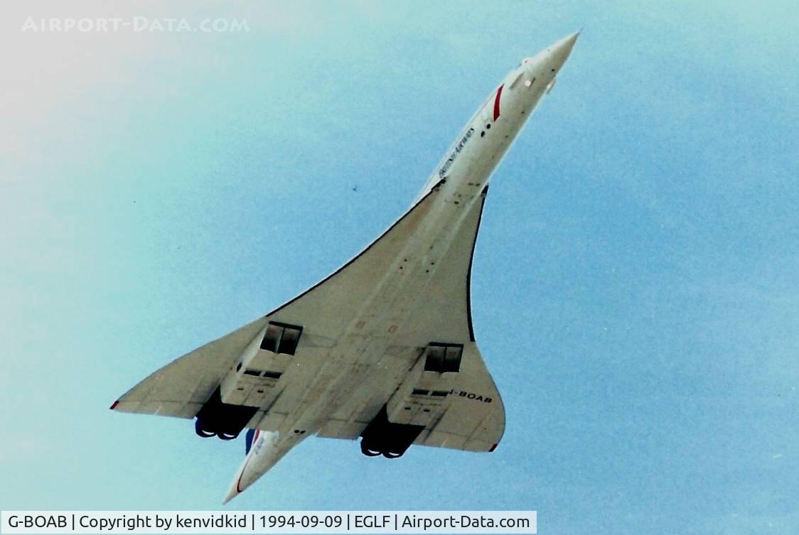 G-BOAB, 1976 Aerospatiale-BAC Concorde 1-102 C/N 100-008, At the 1994 Farnborough International Air Show.