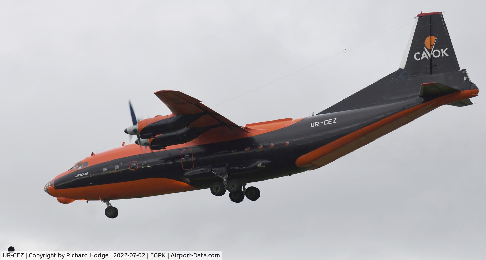 UR-CEZ, 1966 Antonov An-12BP C/N 6344304, An evening landing on Rw30 from St John's Newfoundland