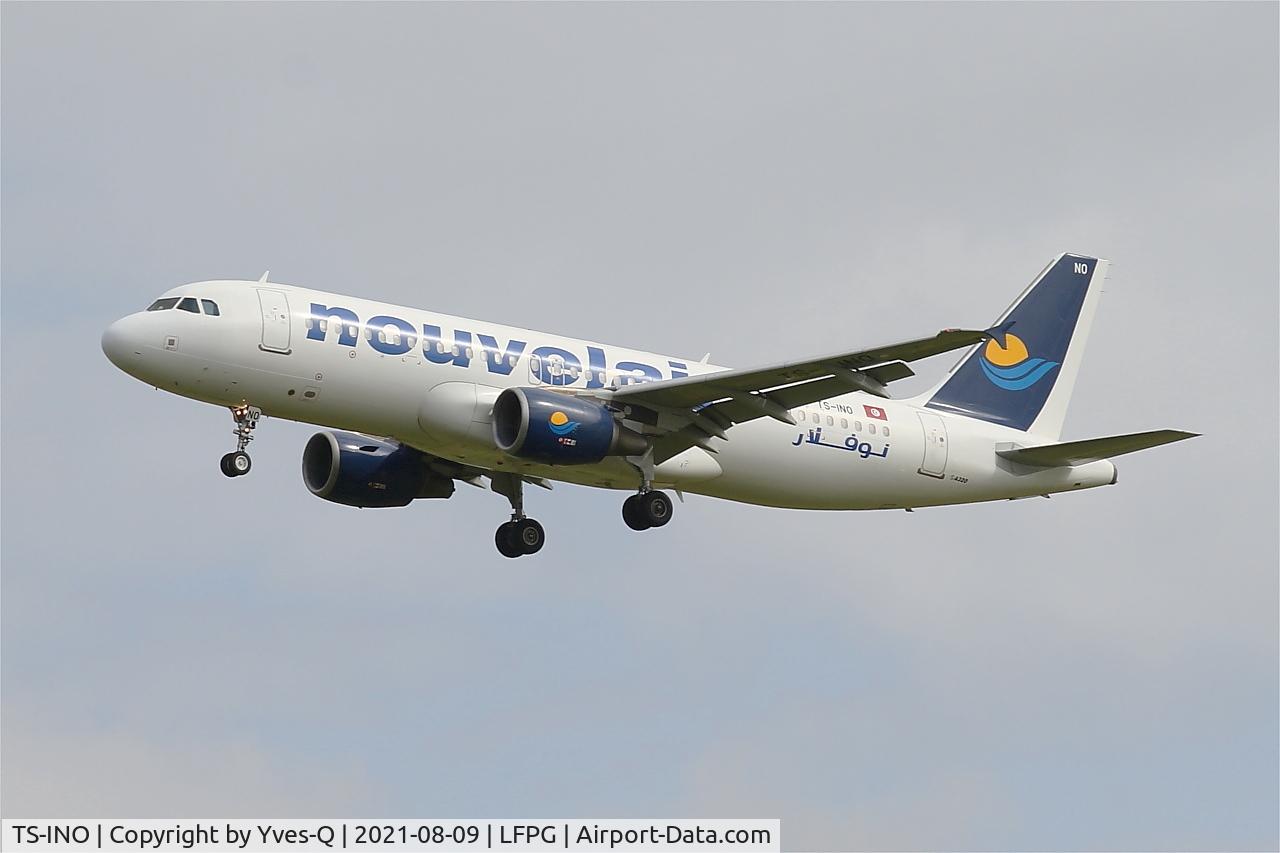 TS-INO, 2008 Airbus A320-214 C/N 3480, Airbus A320-214, Short approach rwy 26L, Roissy Charles De Gaulle airport (LFPG-CDG)