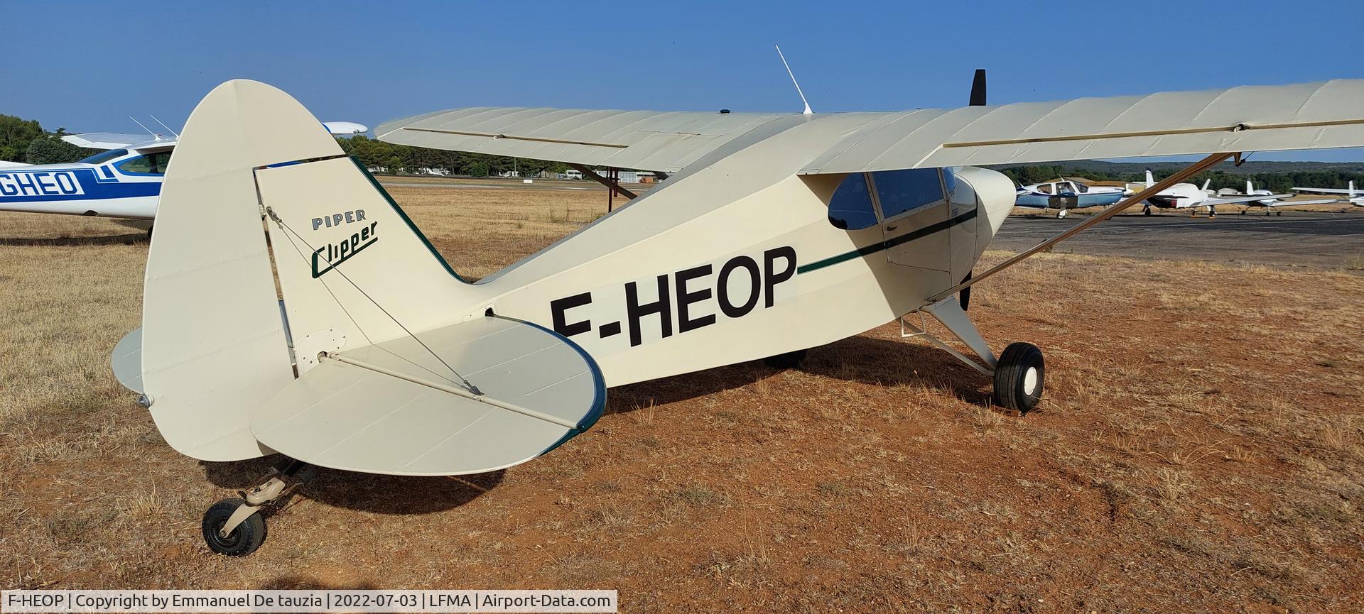 F-HEOP, 1949 Piper PA-16 Clipper C/N 16-475, Aix les milles france