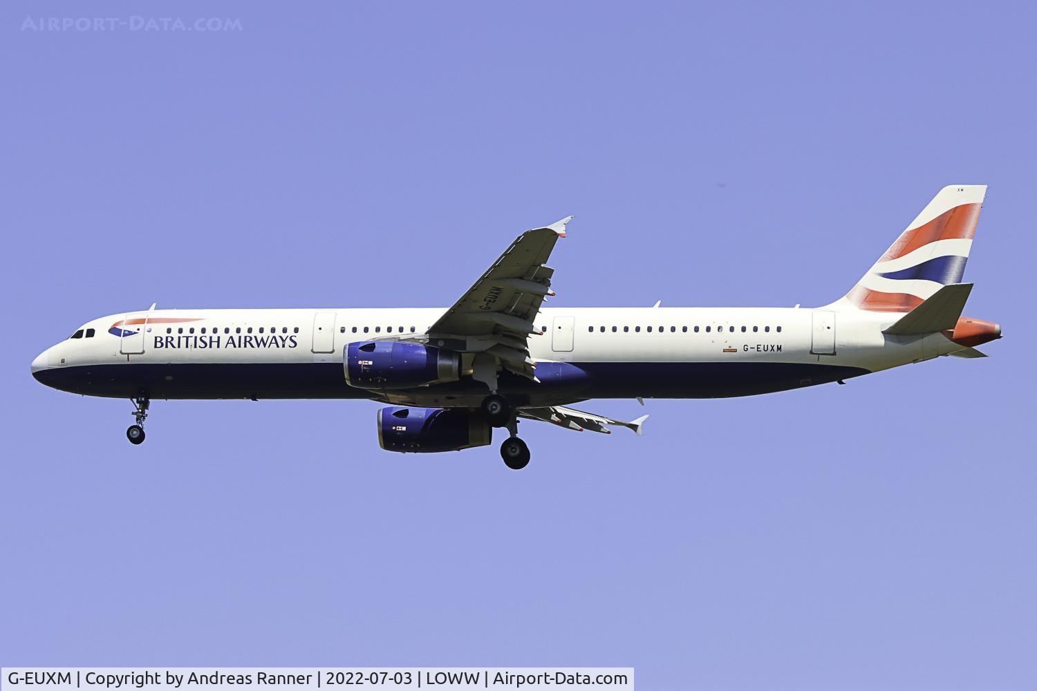 G-EUXM, 2007 Airbus A321-231 C/N 3290, British Airways A321