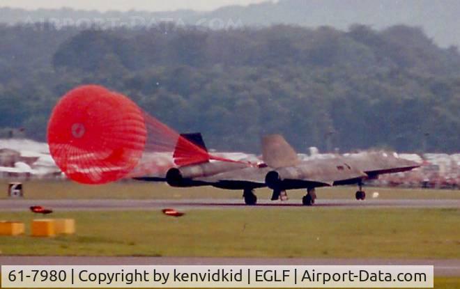 61-7980, Lockheed SR-71A Blackbird C/N 2031, At the 1986 Farnborough International Air Show.