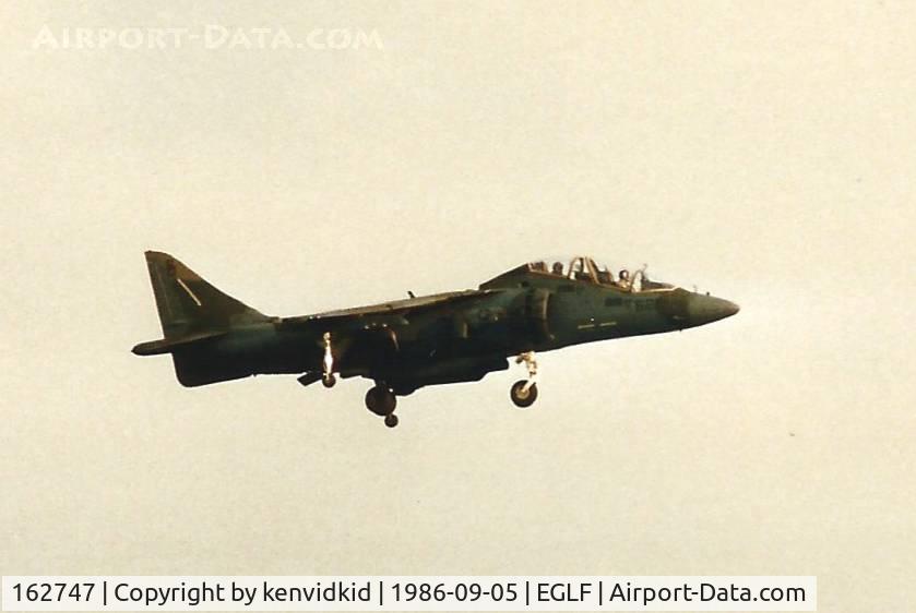 162747, 1986 McDonnell Douglas TAV-8B Harrier II Harrier II C/N 212201/T1, At the 1986 Farnborough International Air Show.