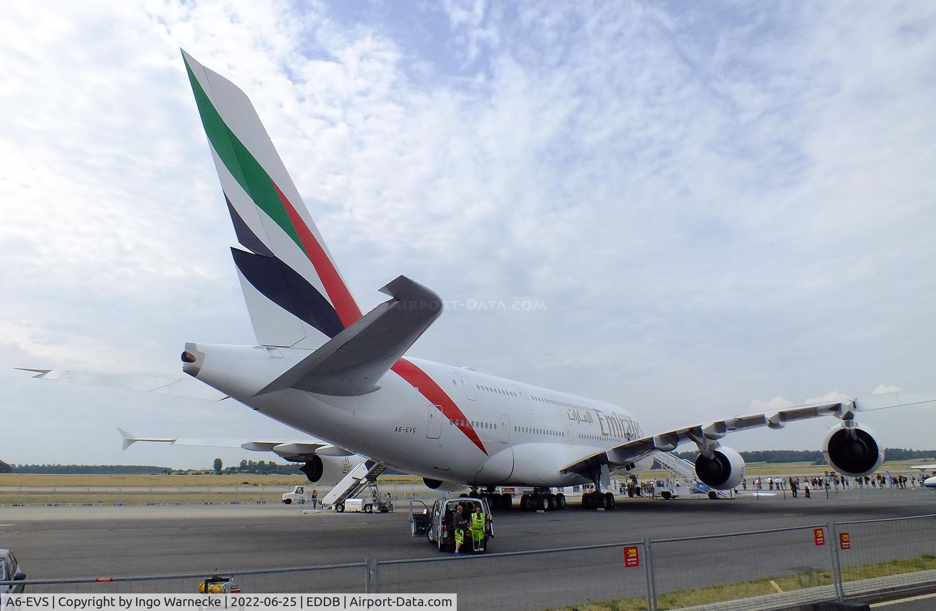 A6-EVS, 2021 Airbus A 380-842 C/N 272, Airbus A380-842 of Emirates at ILA 2022, Berlin