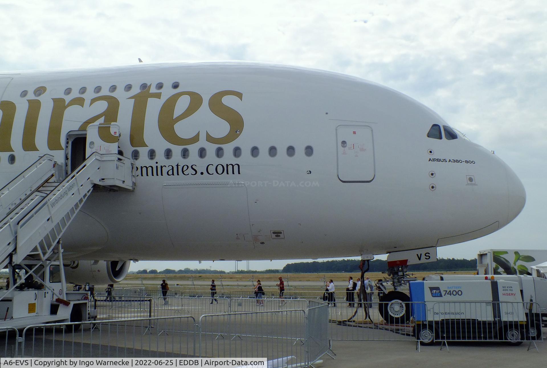 A6-EVS, 2021 Airbus A 380-842 C/N 272, Airbus A380-842 of Emirates at ILA 2022, Berlin