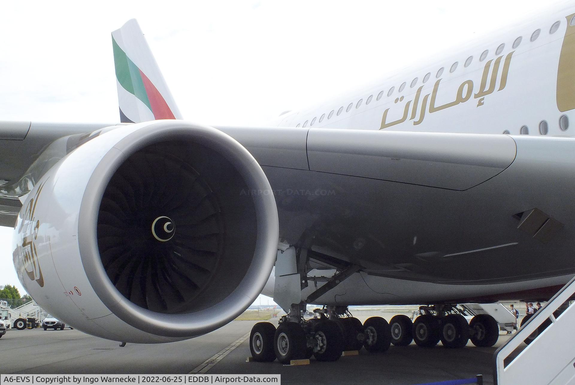 A6-EVS, 2021 Airbus A 380-842 C/N 272, Airbus A380-842 of Emirates at ILA 2022, Berlin