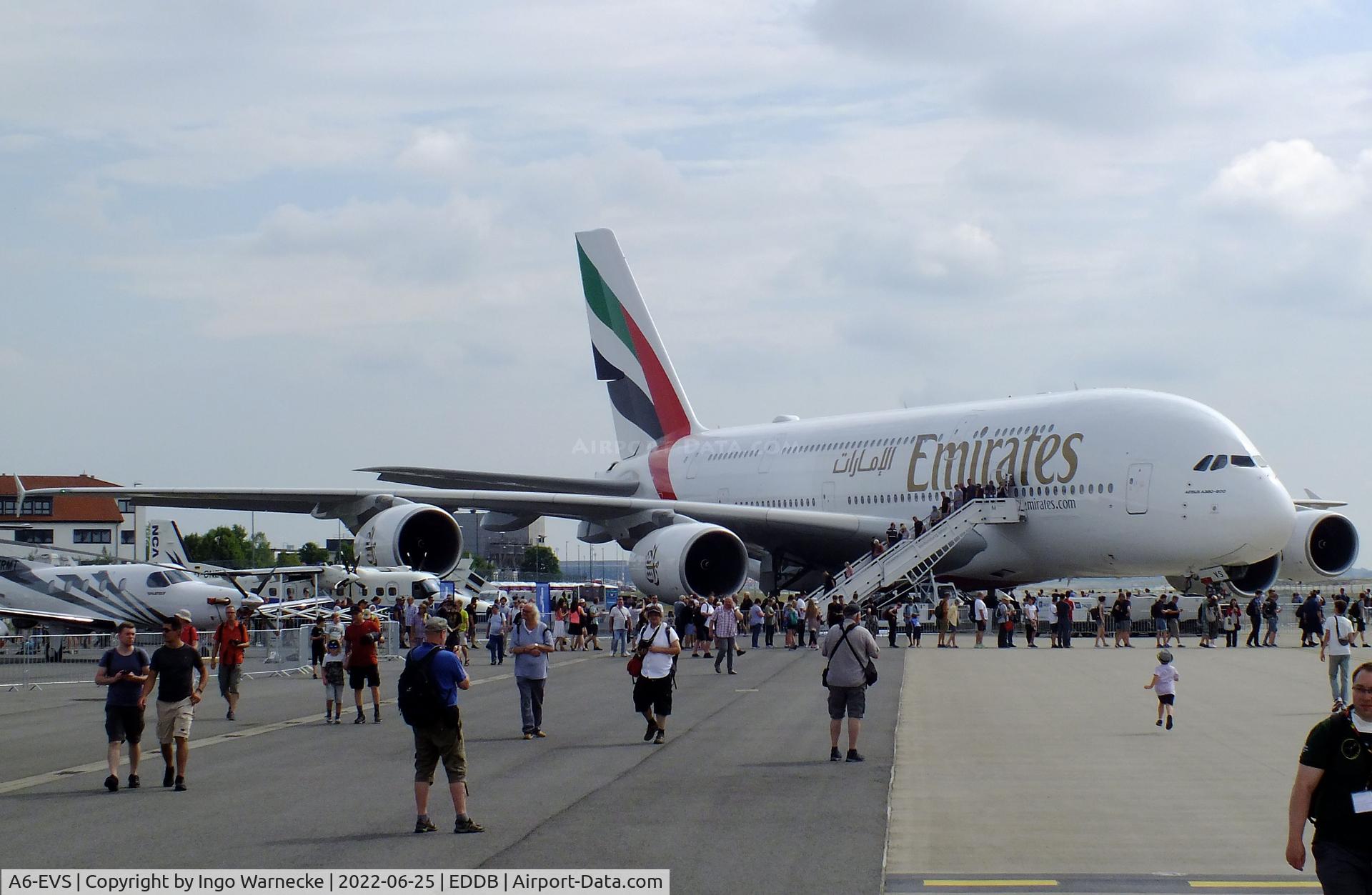 A6-EVS, 2021 Airbus A 380-842 C/N 272, Airbus A380-842 of Emirates at ILA 2022, Berlin