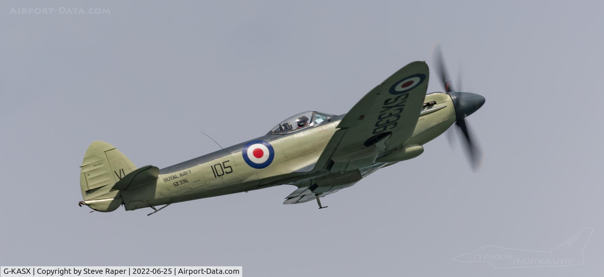 G-KASX, 1946 Supermarine 395 Seafire F.XVII C/N FLWA 25488, Armed Forces Day Scarborough  SX336
