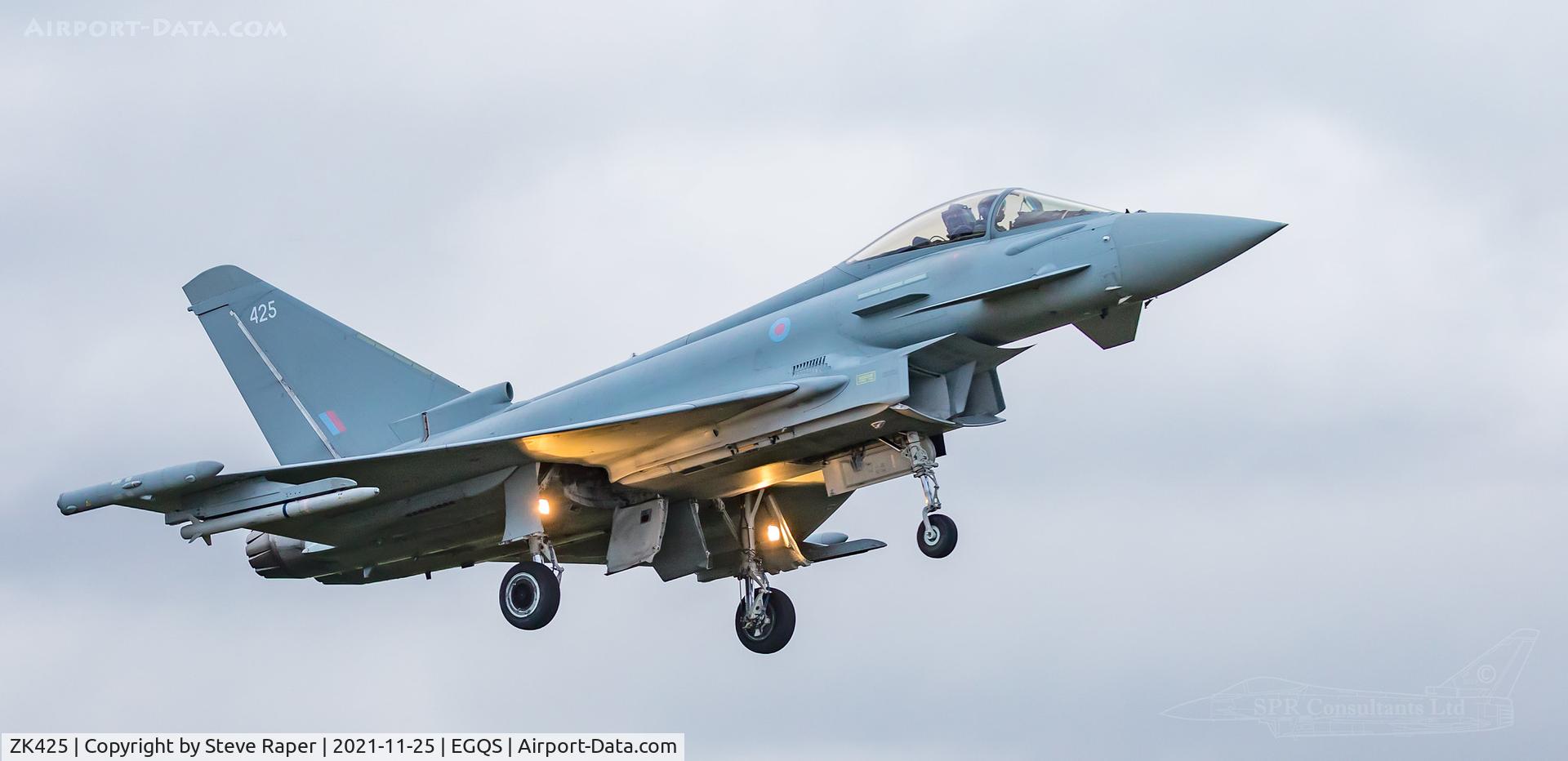ZK425, 2018 Eurofighter EF-2000 Typhoon FGR.4 C/N BS141, Short Finals RAF Lossiemouth