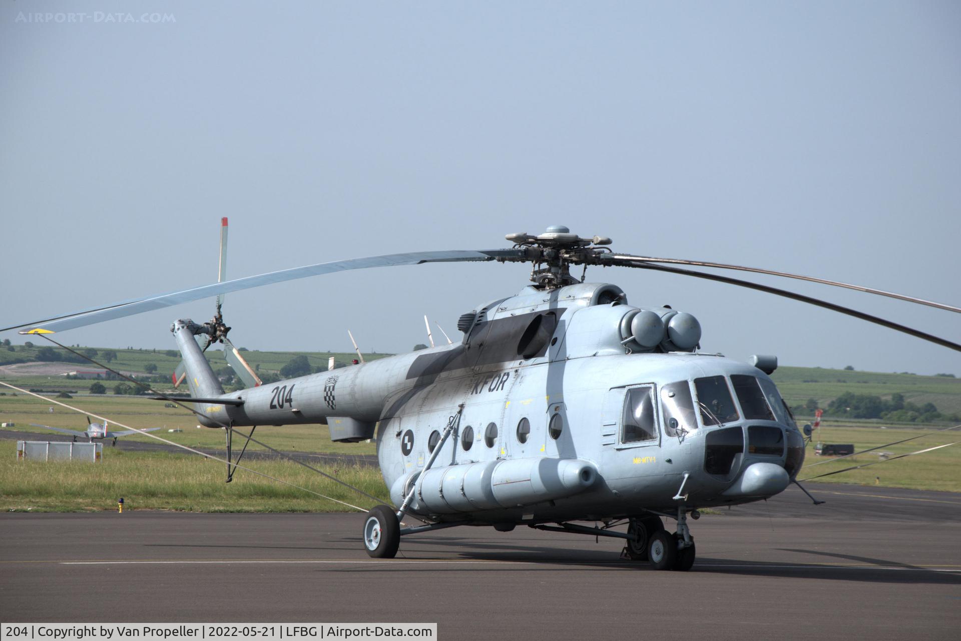 204, Mil Mi-8MTV-1 C/N 95837, Croatian Air Force Mil Mi-8MTV-1 on the flight-line of BA709 Cognac - Châteaubernard Air Base, France, 21 may 2022