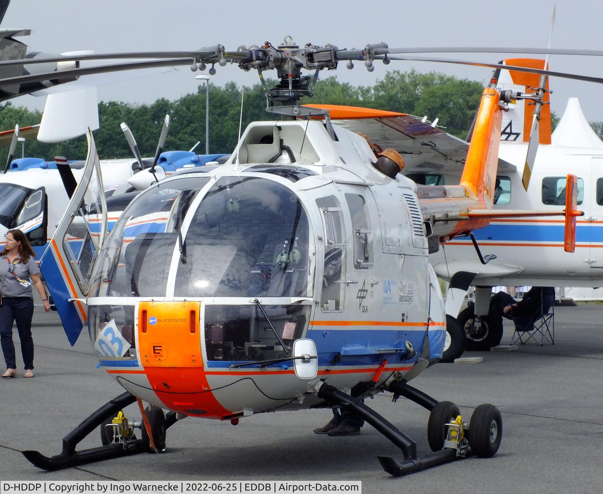 D-HDDP, 1973 MBB Bo.105C C/N S-123, MBB Bo 105C of the DLR at ILA 2022, Berlin