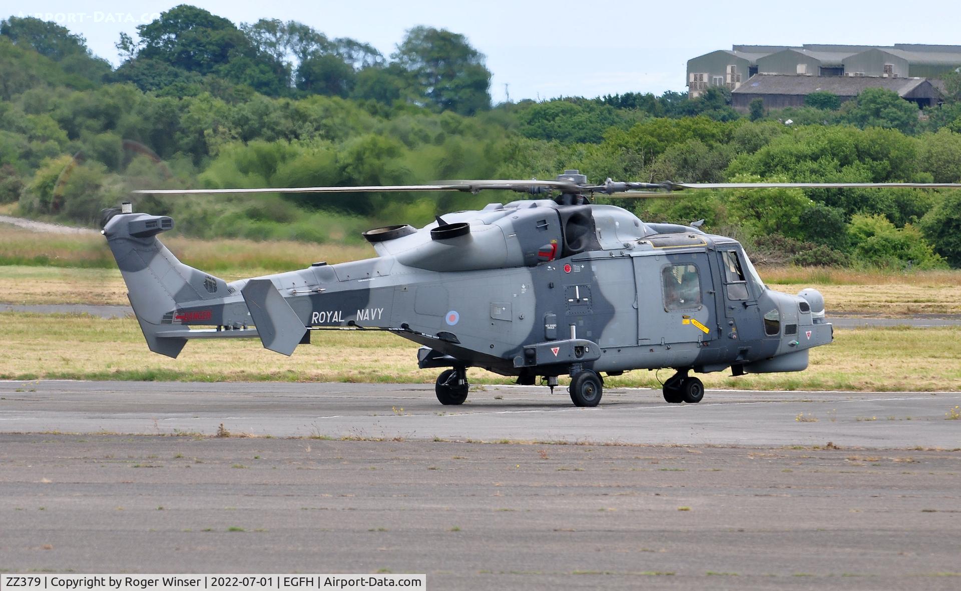 ZZ379, 2013 AgustaWestland AW-159 Wildcat HMA.2 C/N 498, Visiting Wildcat. Part of the Royal Navy Black Cats Helicopter Display Team.