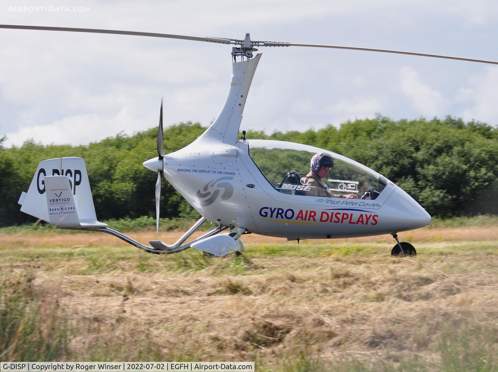 G-DISP, 2016 RotorSport UK Calidus C/N RSUK/CALS/030, Visiting Calidus about to depart to the airport to display on the 1st Day of the Wales Airshow 2022.