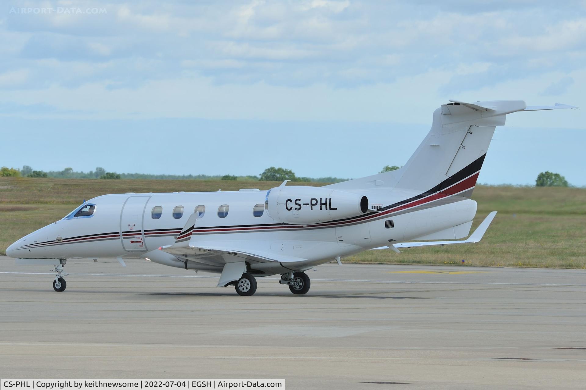 CS-PHL, 2018 Embraer EMB-505 Phenom 300 C/N 50500460, Arriving at Norwich from Hamburg.