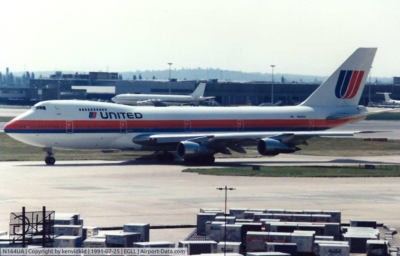 N164UA, 1978 Boeing 747-238B C/N 21657, At London Heathrow, circa 1991.