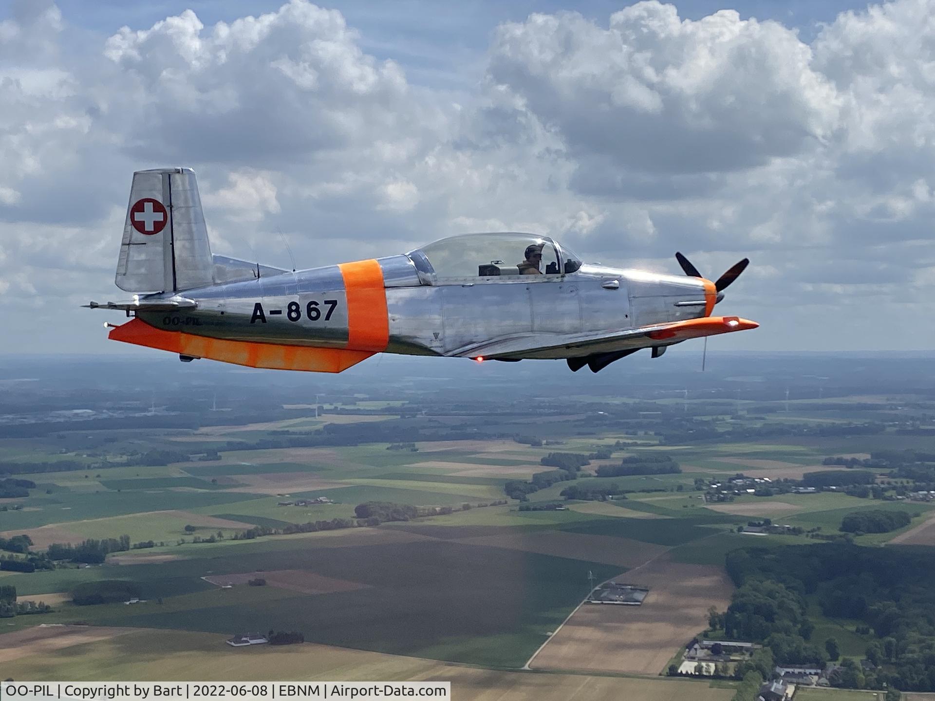 OO-PIL, 1959 Pilatus P3-05 C/N 505-54, On the way to its new home base