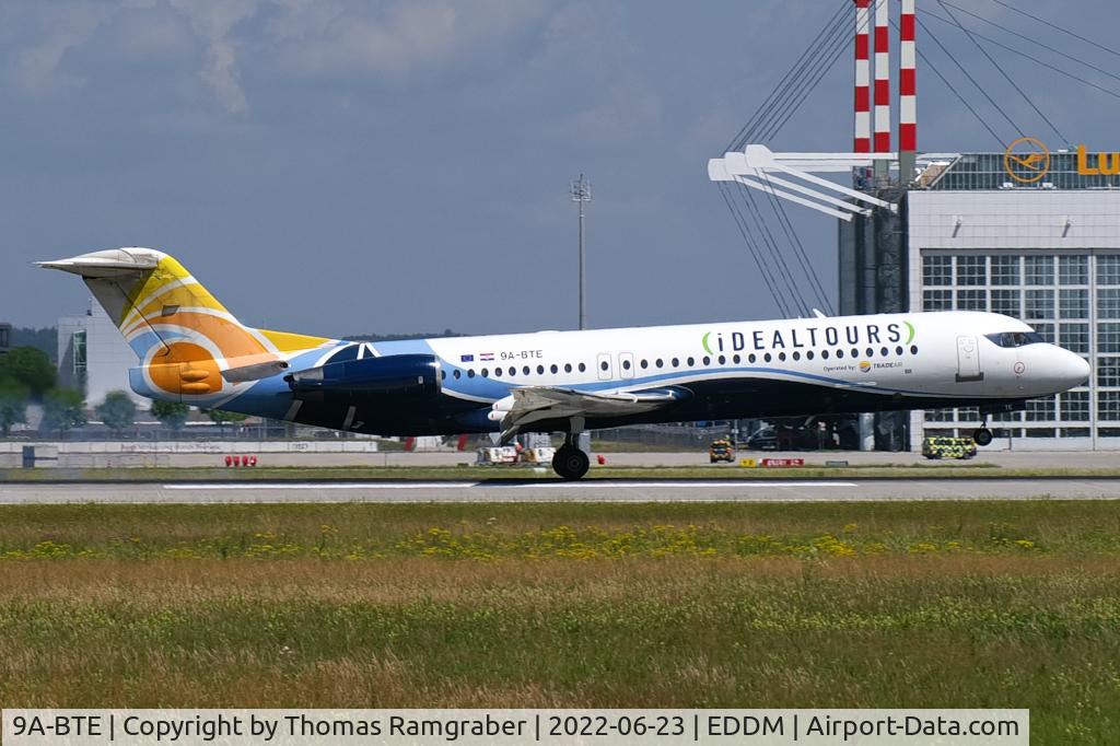 9A-BTE, 1992 Fokker 100 (F-28-0100) C/N 11416, Trade Air (iDEAL TOURS) Fokker 100
