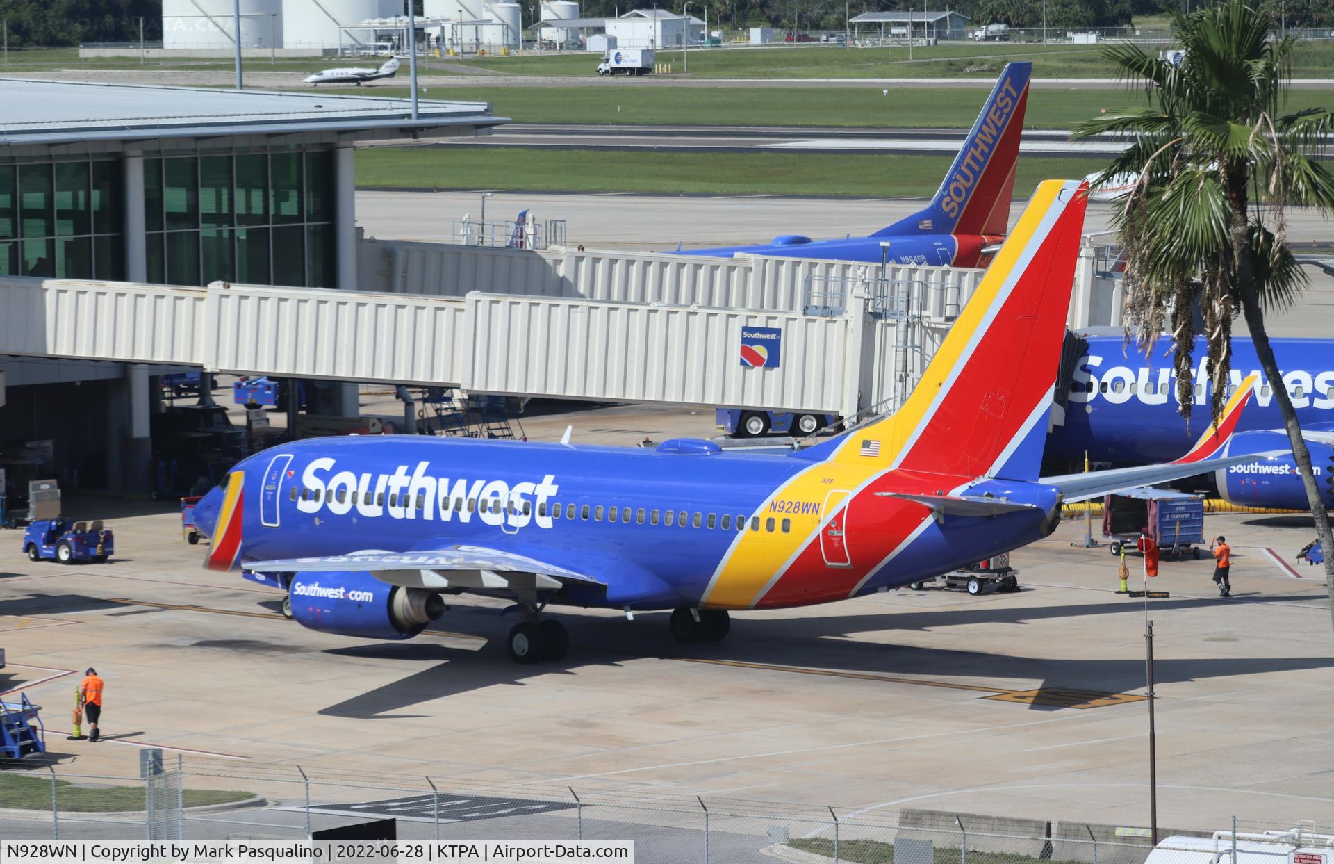 N928WN, 2008 Boeing 737-7H4 C/N 36890, Boeing 737-7H4