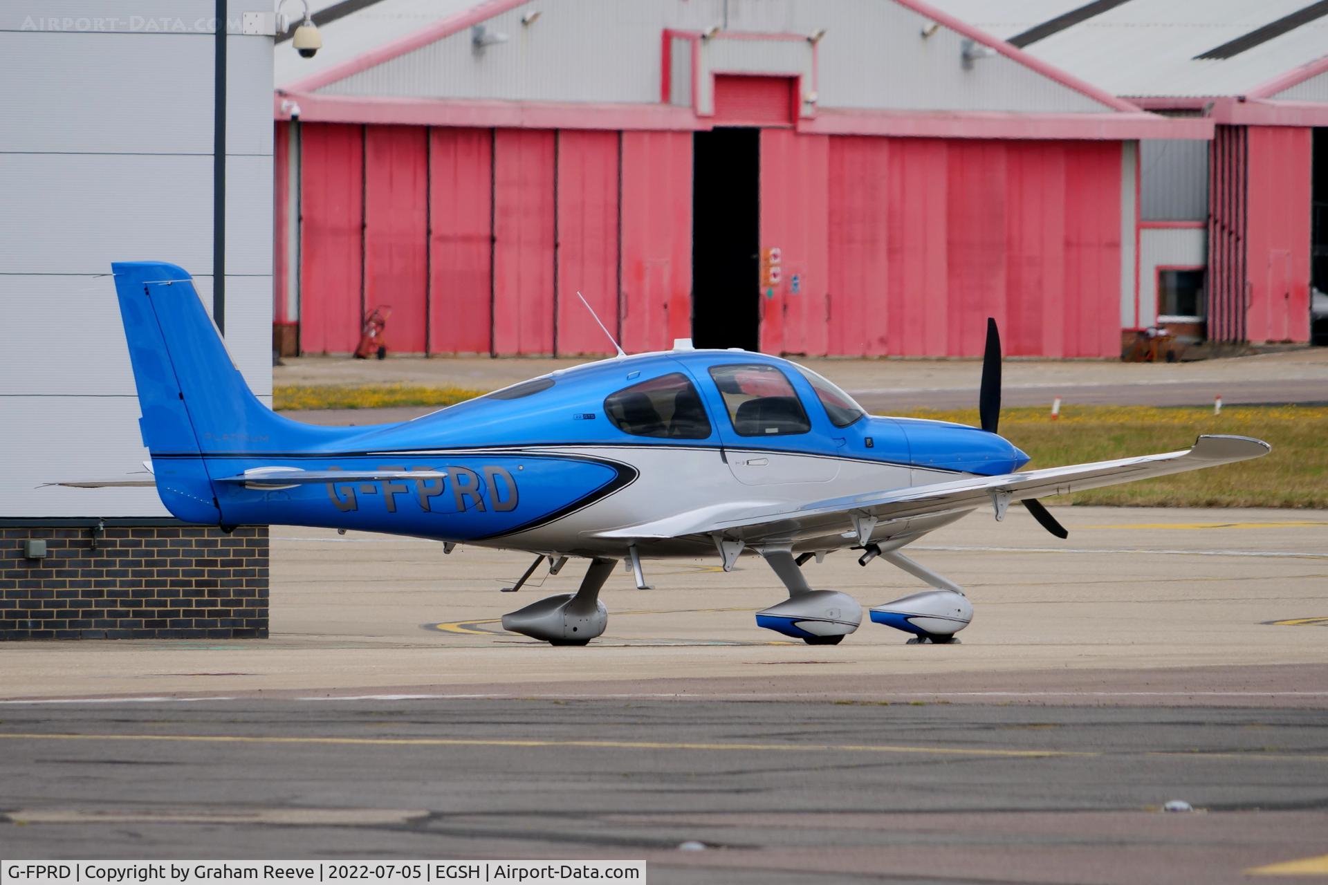 G-FPRD, 2020 Cirrus SR22 C/N 4919, Parked at Norwich.