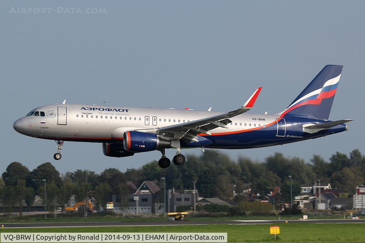VQ-BRW, 2014 Airbus A320-214 C/N 5974, at spl