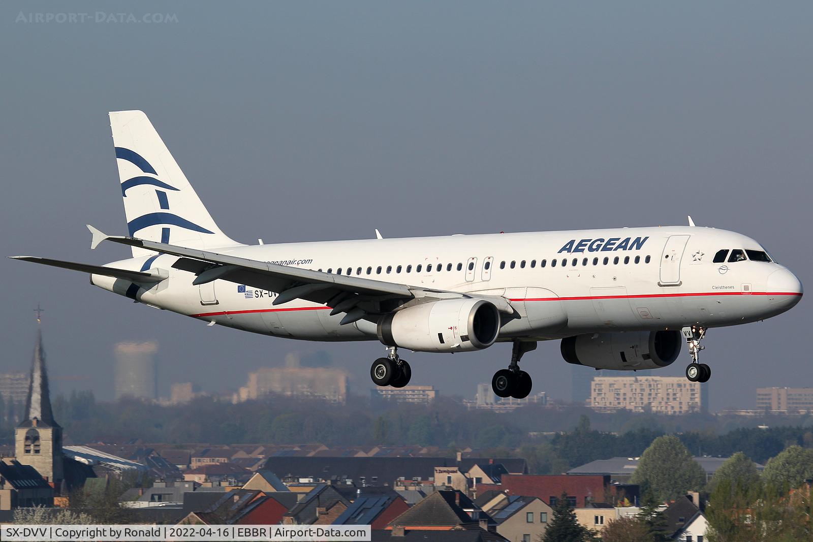 SX-DVV, 2009 Airbus A320-232 C/N 3773, at bru