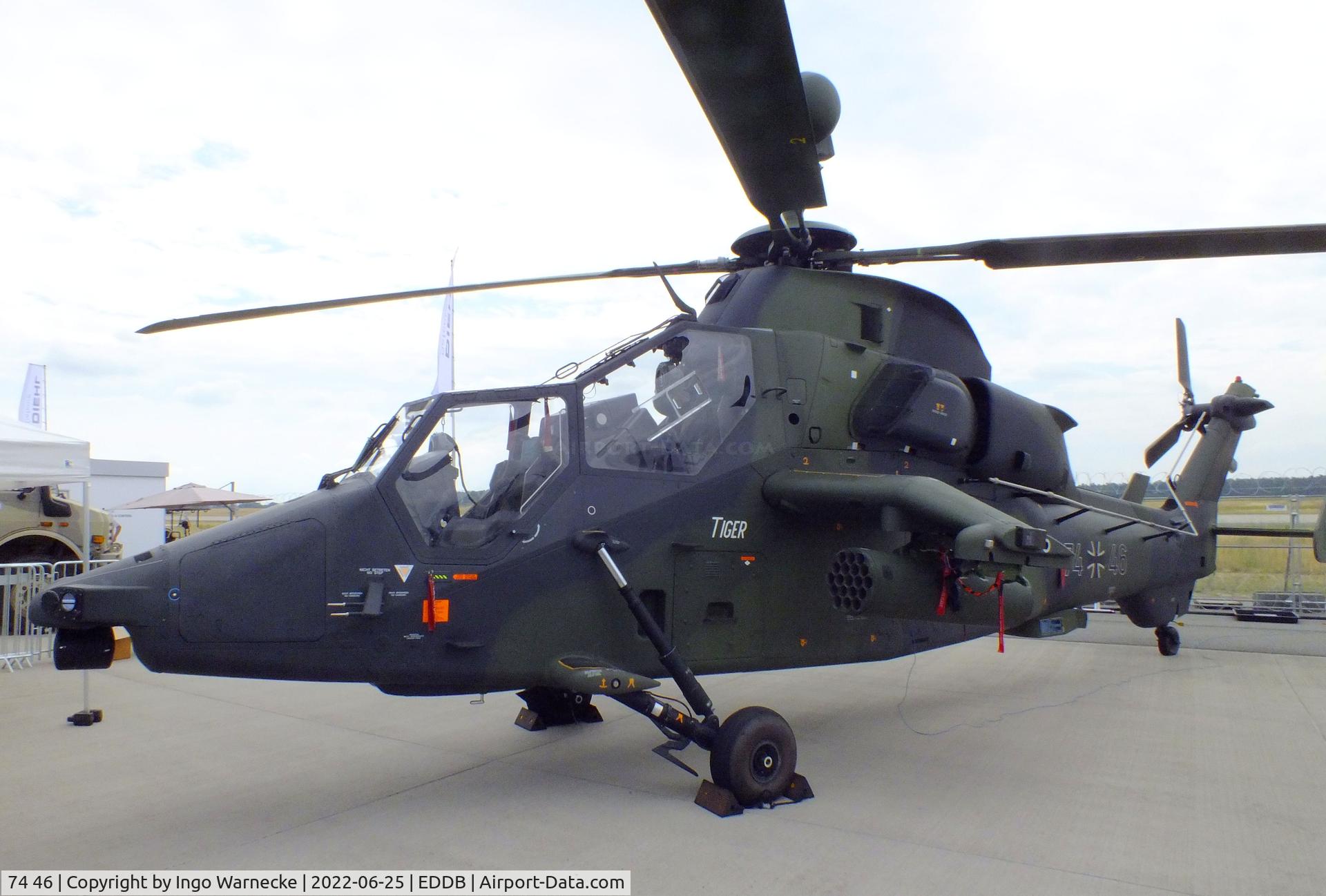 74 46, Eurocopter EC-665 Tiger UHT C/N 1046/UHT46, Eurocopter EC665 Tiger UHT of the Heeresflieger (german army aviation) at ILA 2022, Berlin