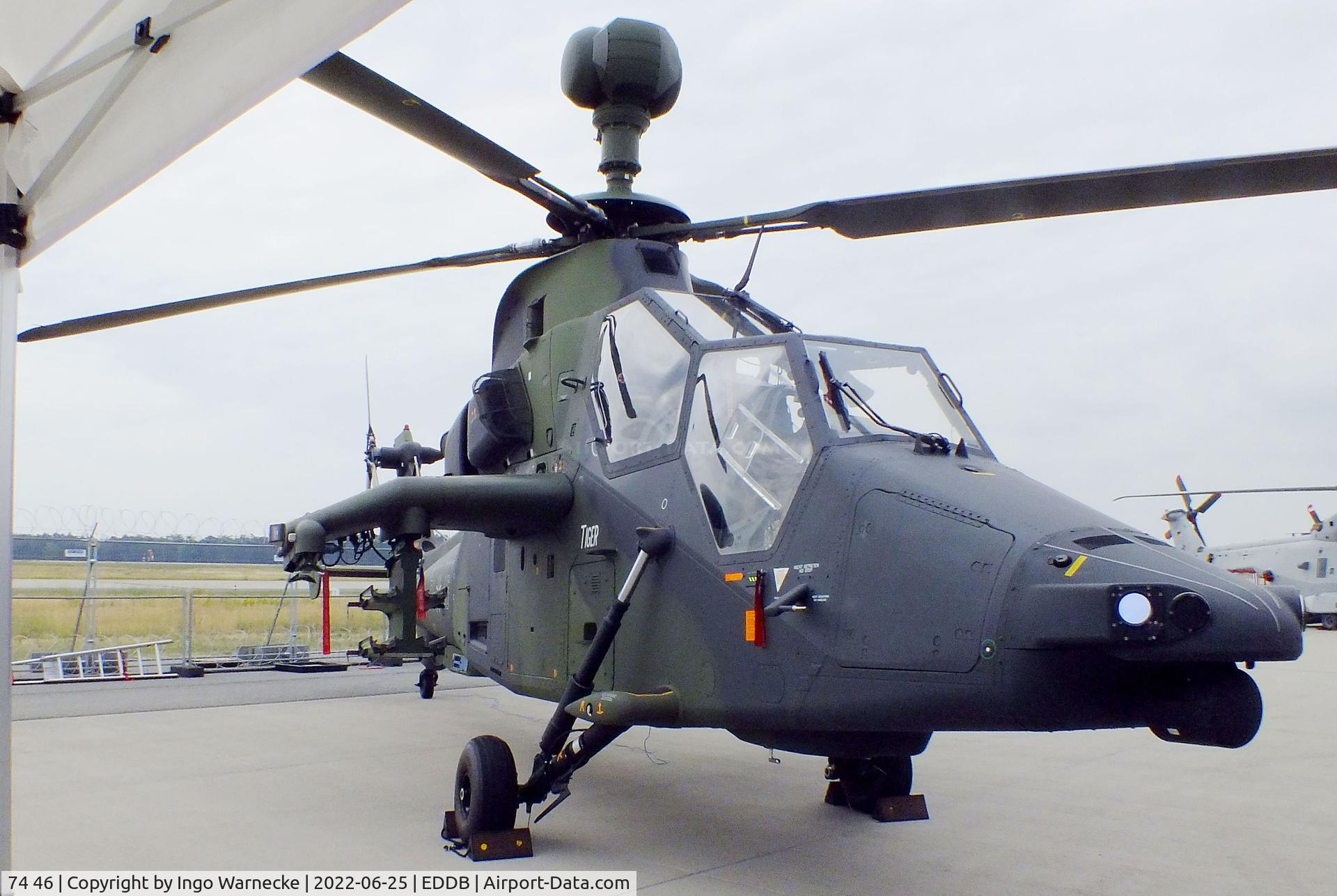 74 46, Eurocopter EC-665 Tiger UHT C/N 1046/UHT46, Eurocopter EC665 Tiger UHT of the Heeresflieger (german army aviation) at ILA 2022, Berlin