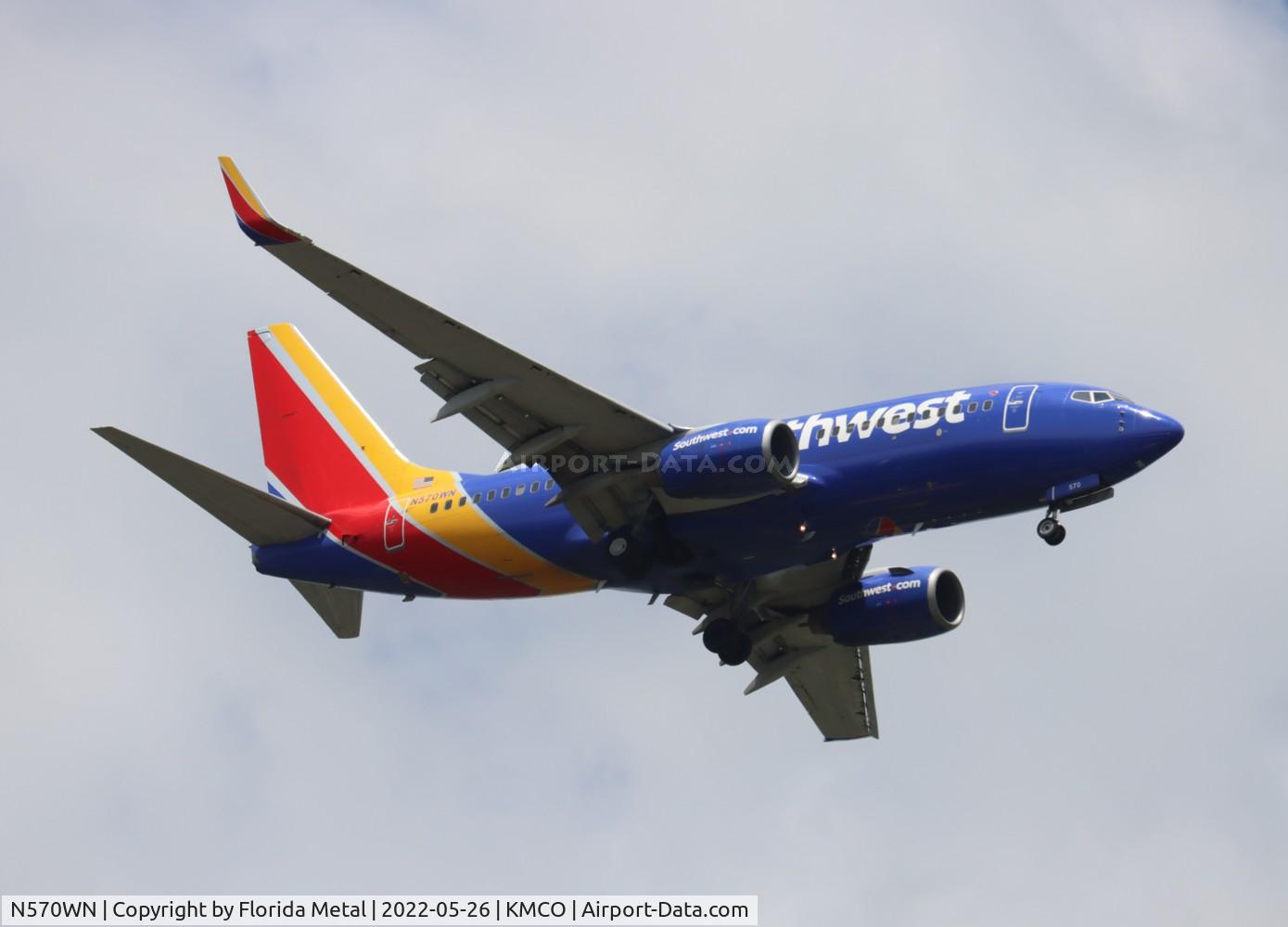N570WN, 2002 Boeing 737-7CT C/N 33657, MCO 2022