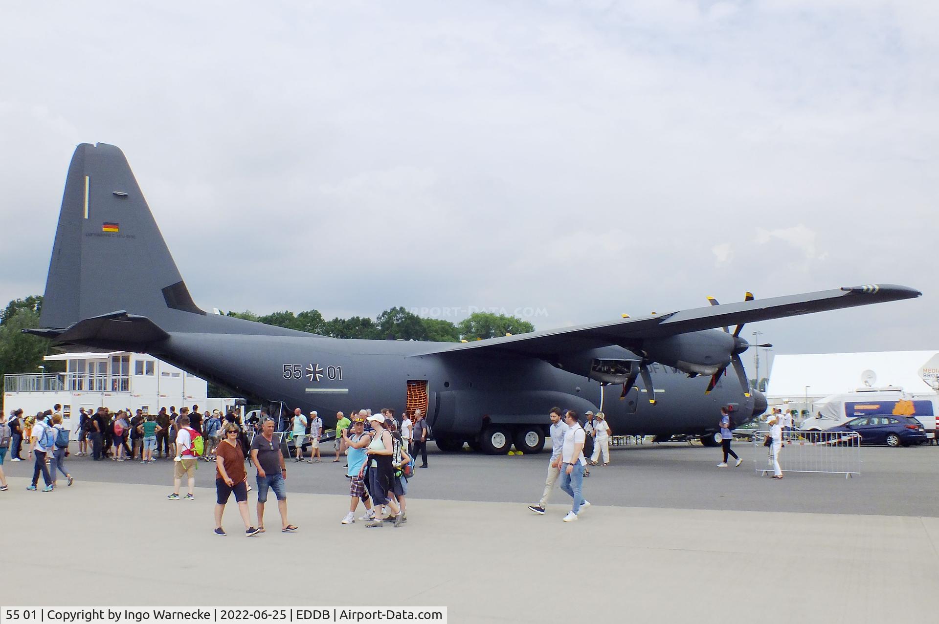 55 01, 2021 Lockheed Martin C-130J-30 Super Hercules C/N 382-5930, Lockheed Martin C-130J-30 Super Hercules of the Luftwaffe (german air force) at ILA 2022, Berlin