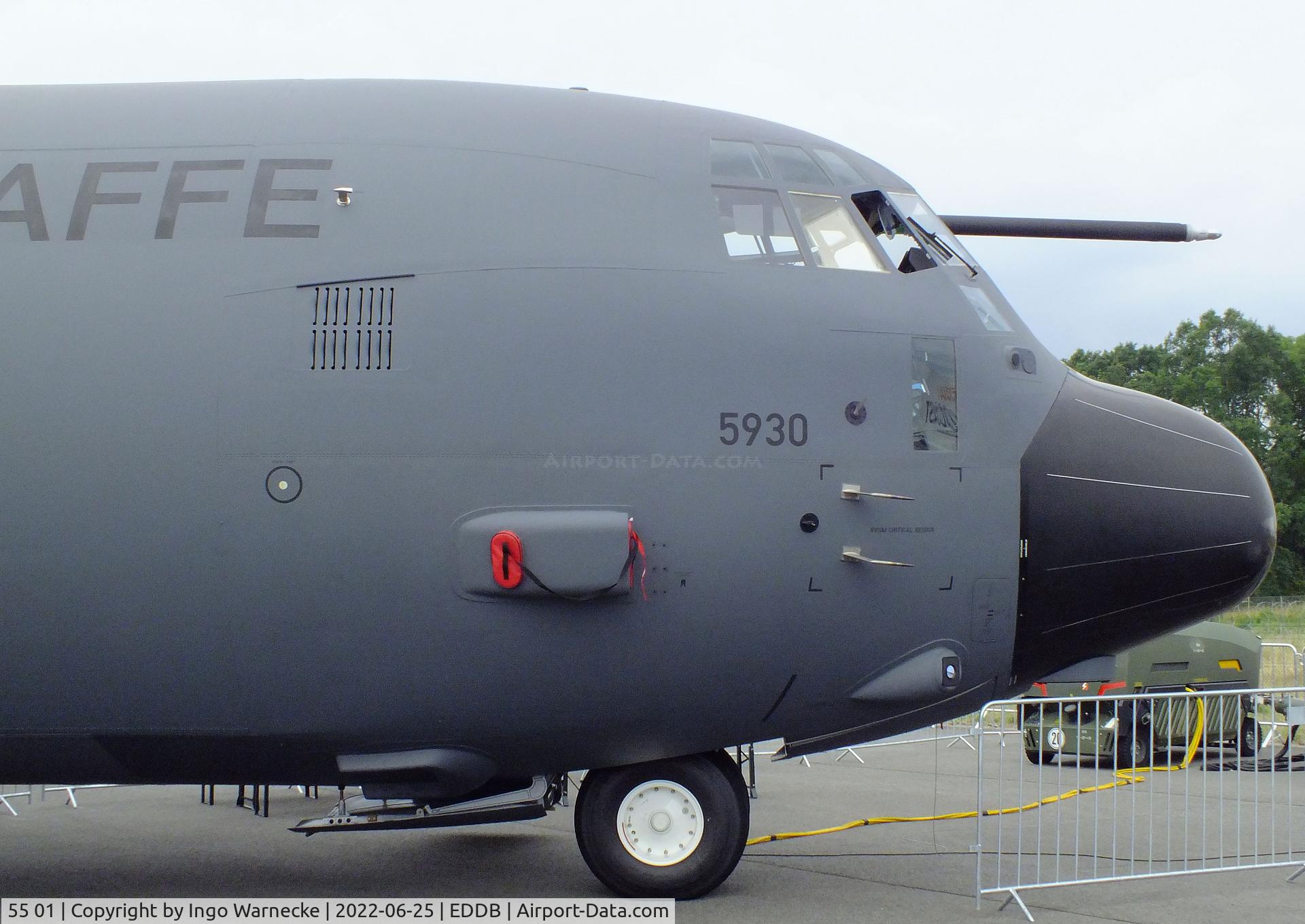 55 01, 2021 Lockheed Martin C-130J-30 Super Hercules C/N 382-5930, Lockheed Martin C-130J-30 Super Hercules of the Luftwaffe (german air force) at ILA 2022, Berlin