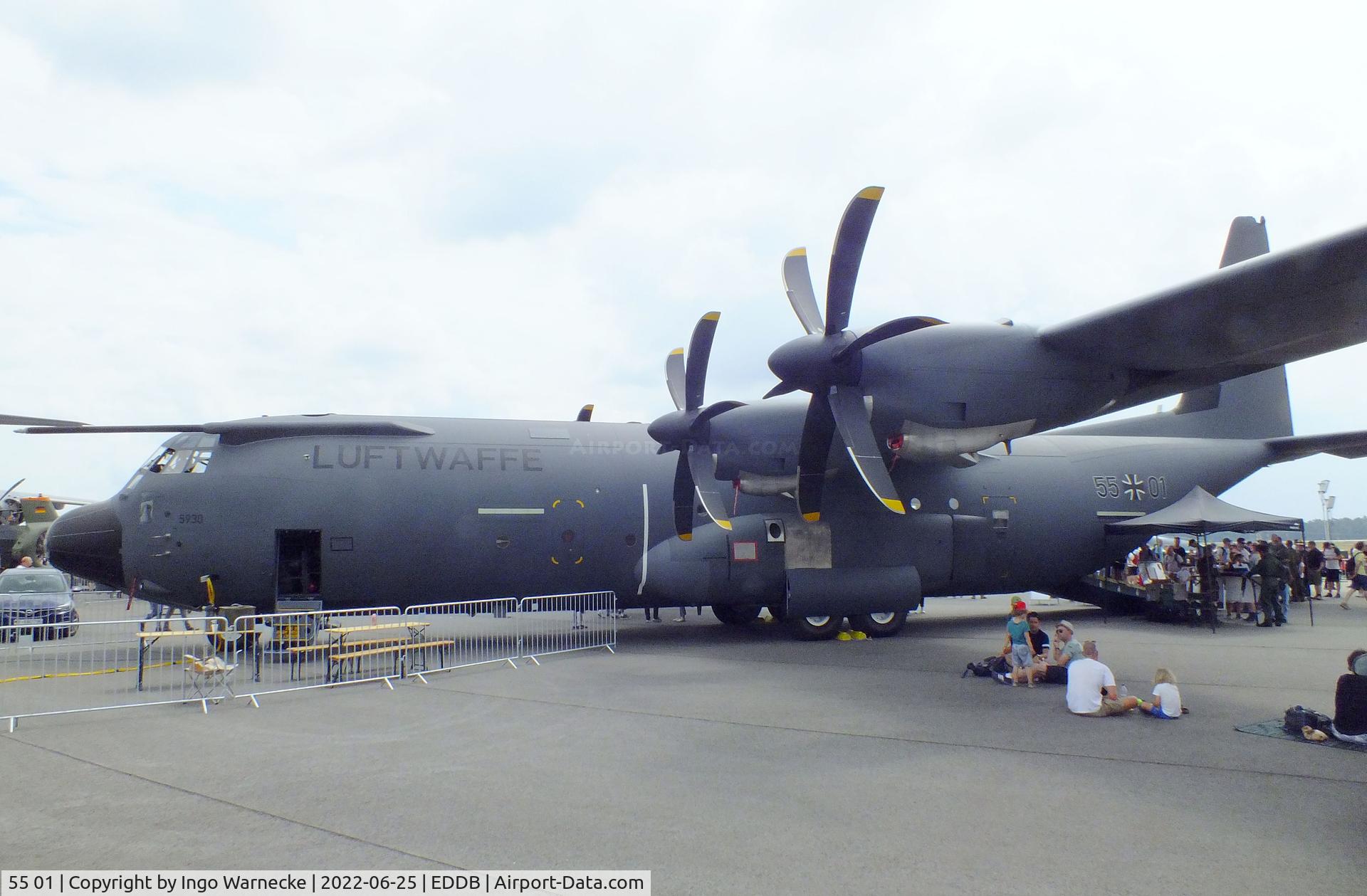 55 01, 2021 Lockheed Martin C-130J-30 Super Hercules C/N 382-5930, Lockheed Martin C-130J-30 Super Hercules of the Luftwaffe (German Air Force) at ILA 2022, Berlin