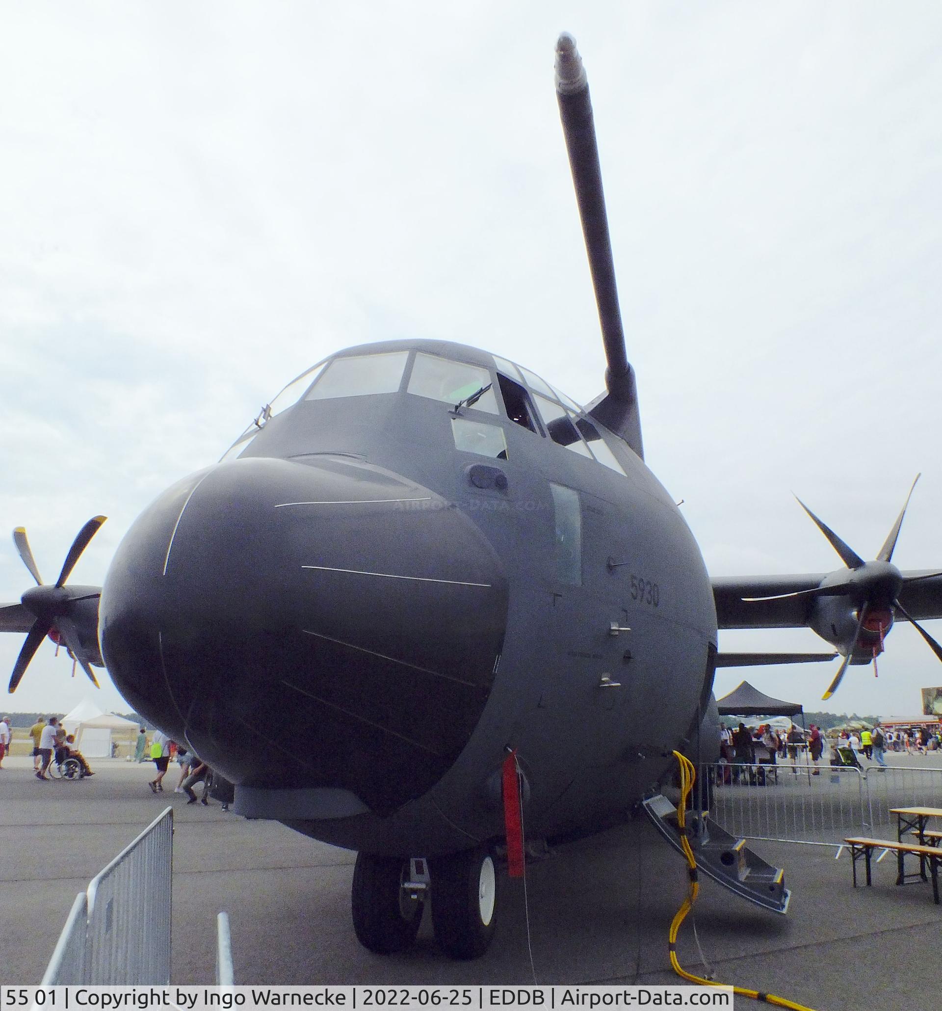 55 01, 2021 Lockheed Martin C-130J-30 Super Hercules C/N 382-5930, Lockheed Martin C-130J-30 Super Hercules of the Luftwaffe (German Air Force) at ILA 2022, Berlin