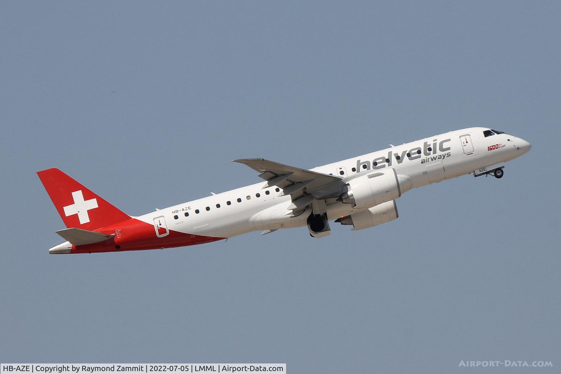 HB-AZE, 2020 Embraer 190-E2 (ERJ-190-300) C/N 19020038, Enbraer 190-E2 (ERJ-190) HB-AZE Helvetic Airways