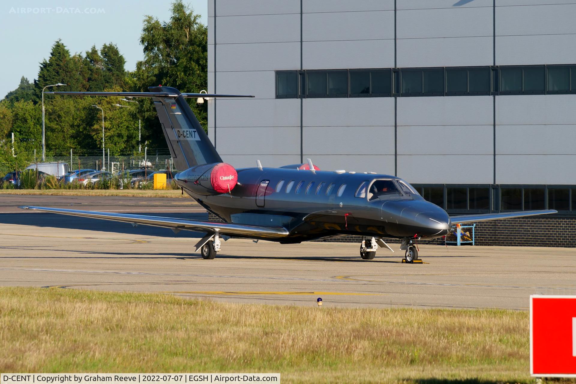 D-CENT, Cessna 525B Citation CJ3 C/N 525B0200, Parked at Norwich.