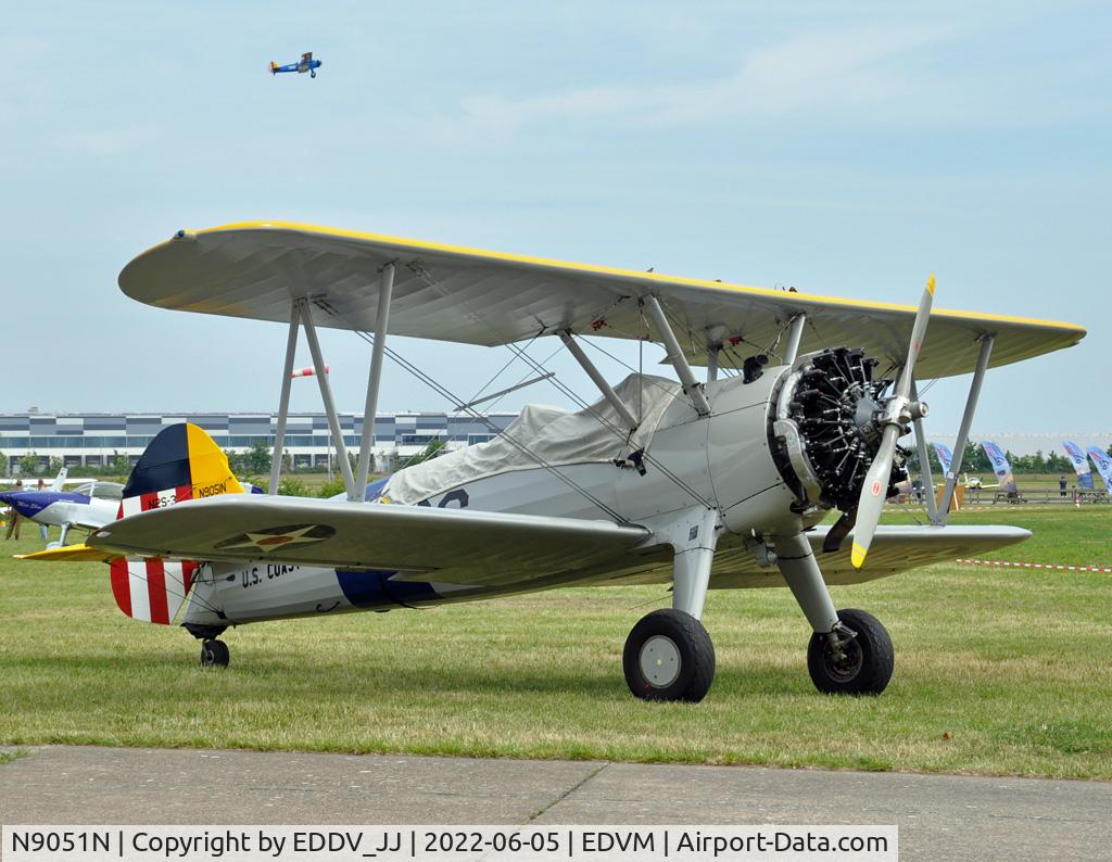 N9051N, 1942 Boeing A75N1 C/N 75-5465, Nice visitor at a privat event here in Germany / Lower Saxony / Hildesheim  ( EDVM ) .