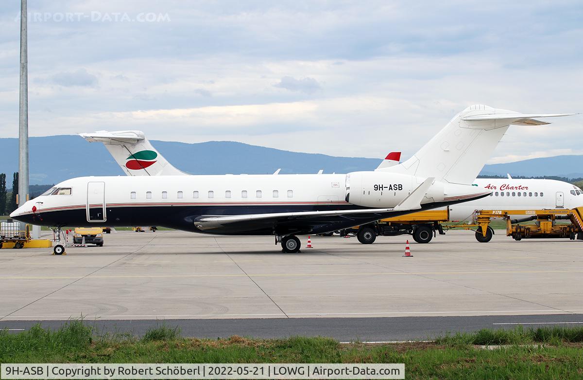 9H-ASB, 2007 Bombardier BD-700-1A11 Global 5000 C/N 9273, 9H-ASB @ LOWG 2022