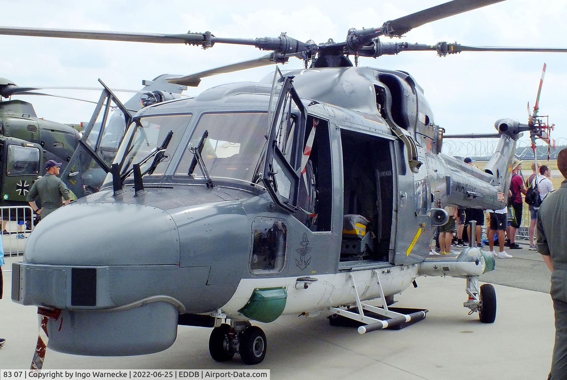 83 07, Westland Super Lynx Mk.88A C/N 421, Westland Sea Lynx / Super Lynx Mk88A of the Marineflieger (german navy) at ILA 2022, Berlin