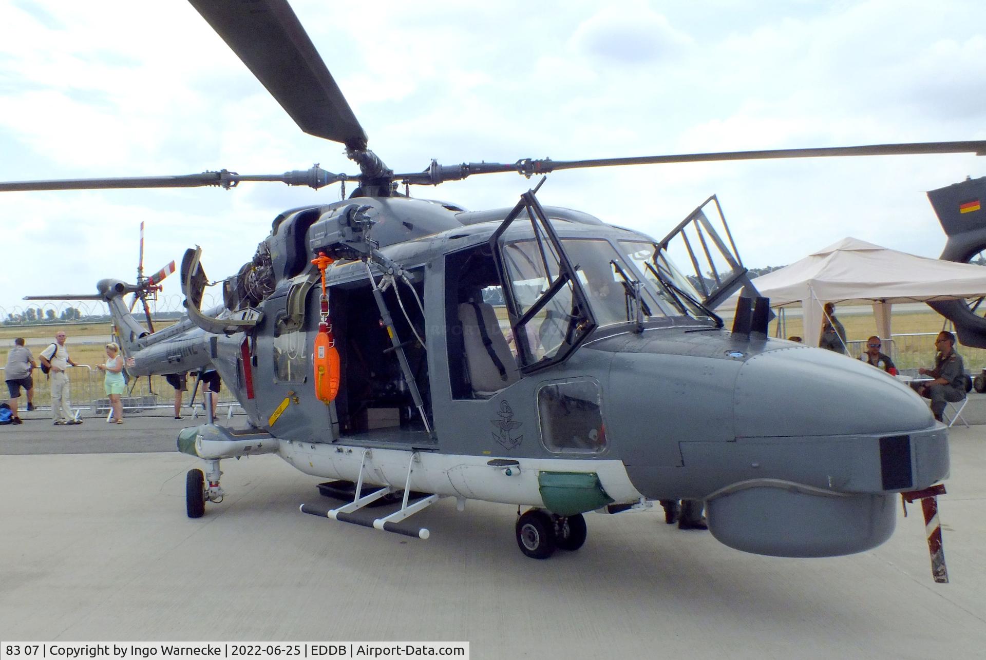 83 07, Westland Super Lynx Mk.88A C/N 421, Westland Sea Lynx / Super Lynx Mk88A of the Marineflieger (german navy) at ILA 2022, Berlin