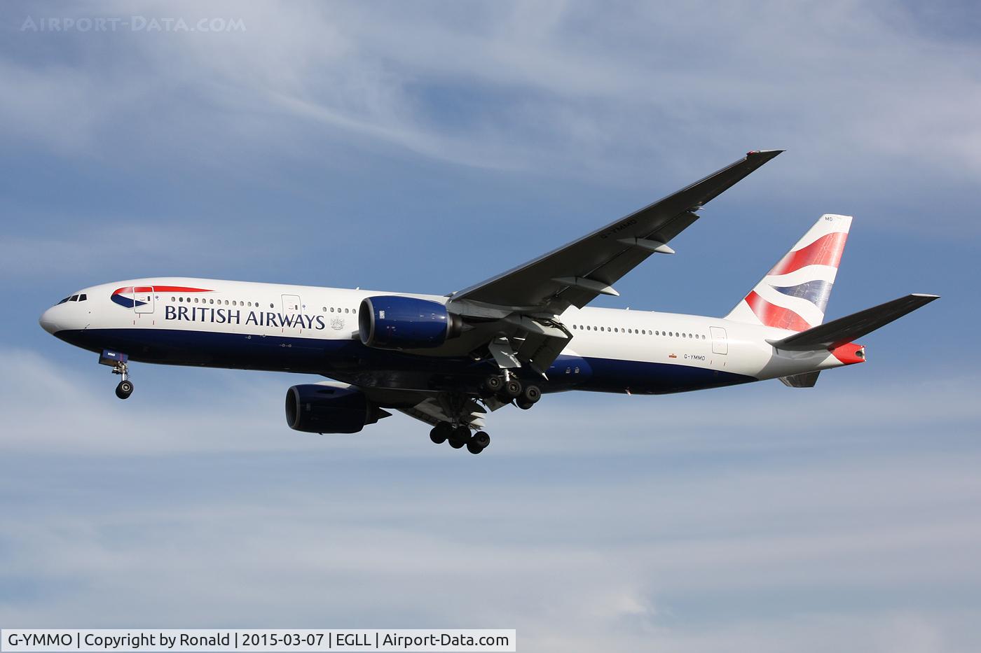 G-YMMO, 2001 Boeing 777-236 C/N 30317, at lhr