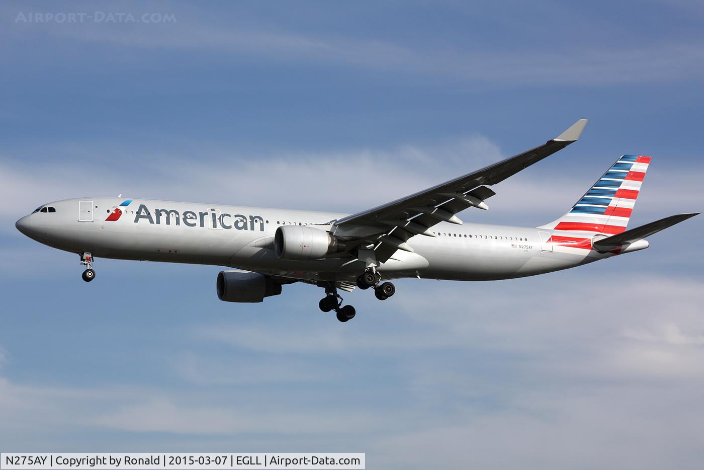 N275AY, 2000 Airbus A330-323 C/N 0370, at lhr