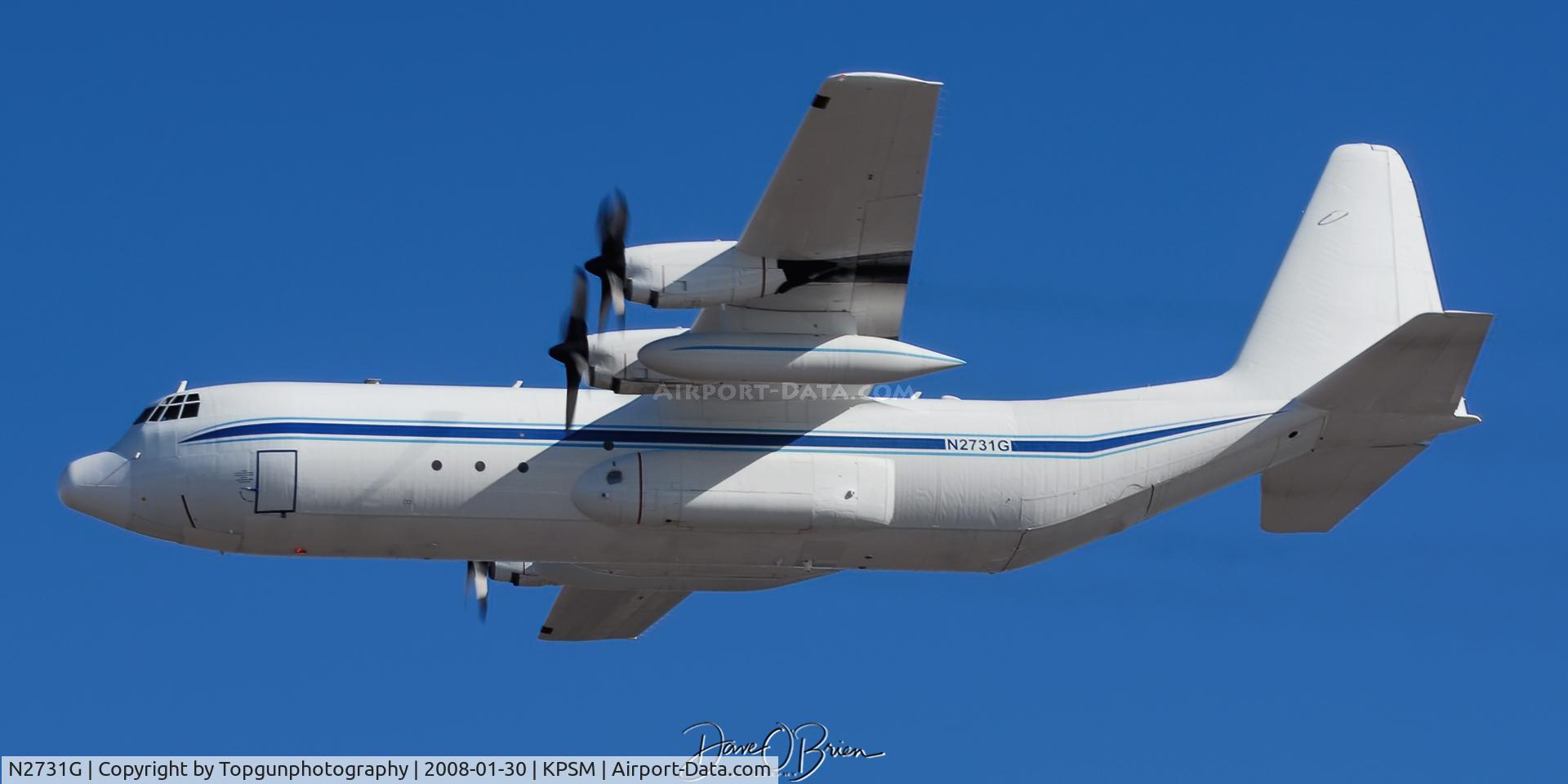 N2731G, 1975 Lockheed L-100-30 Hercules (L-382G) C/N 382-4582, CIA Herc in the pattern.