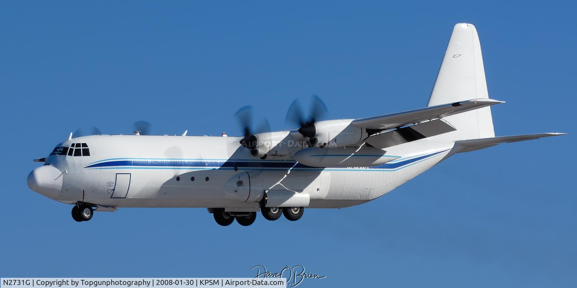 N2731G, 1975 Lockheed L-100-30 Hercules (L-382G) C/N 382-4582, Coming in to land after a successful engine test